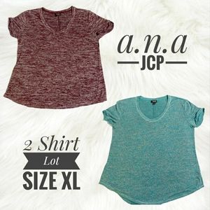 💜 3/$15 Lot of 2 a.n.a. Women's Size XL He